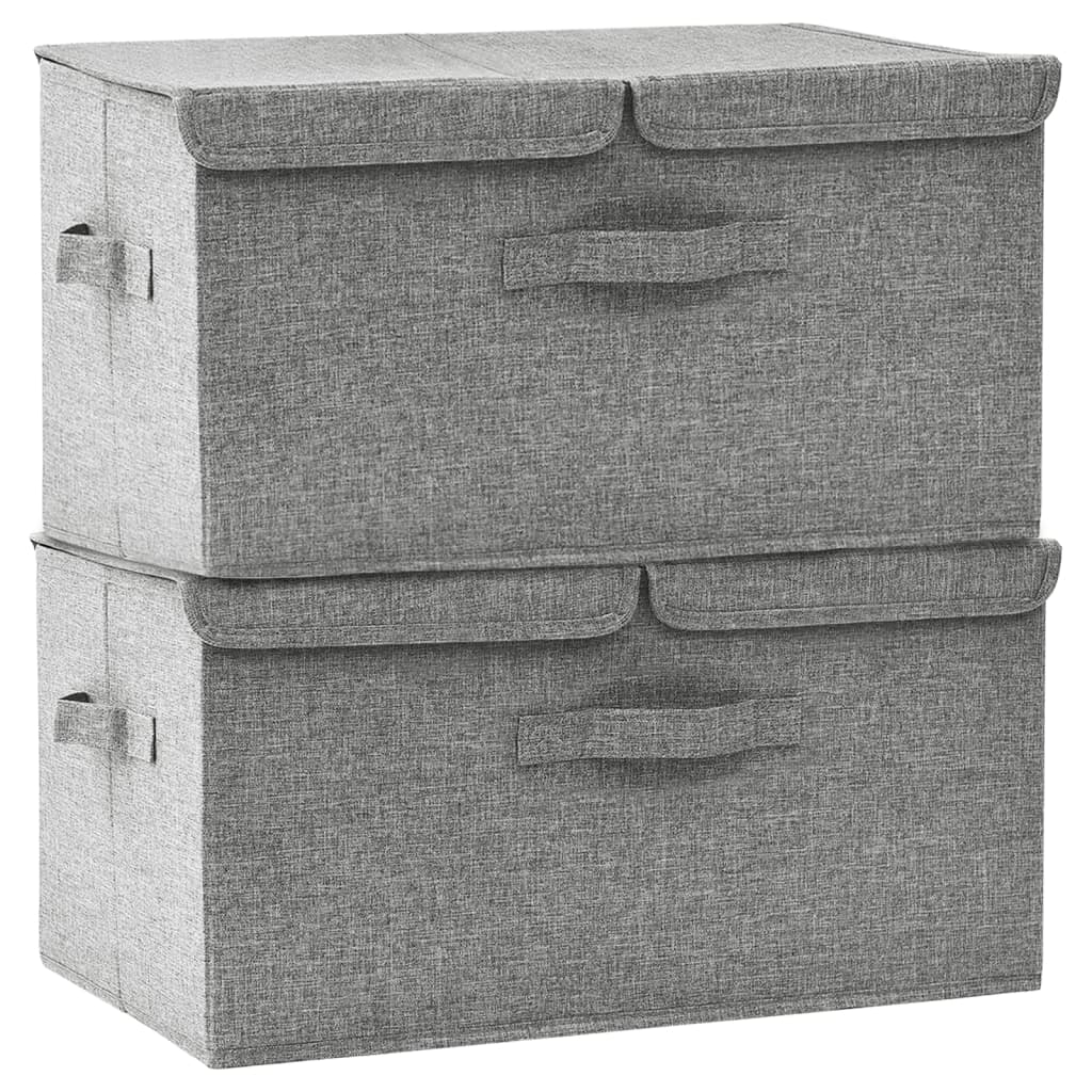 Aufbewahrungsbox Stoff 50x30x25 cm Anthrazit