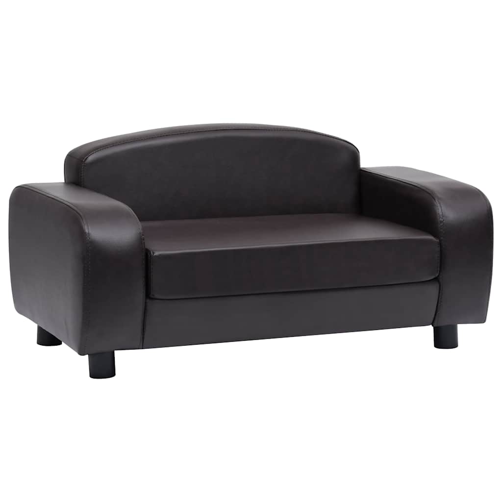 Hundesofa Grau 80x50x40 cm Kunstleder