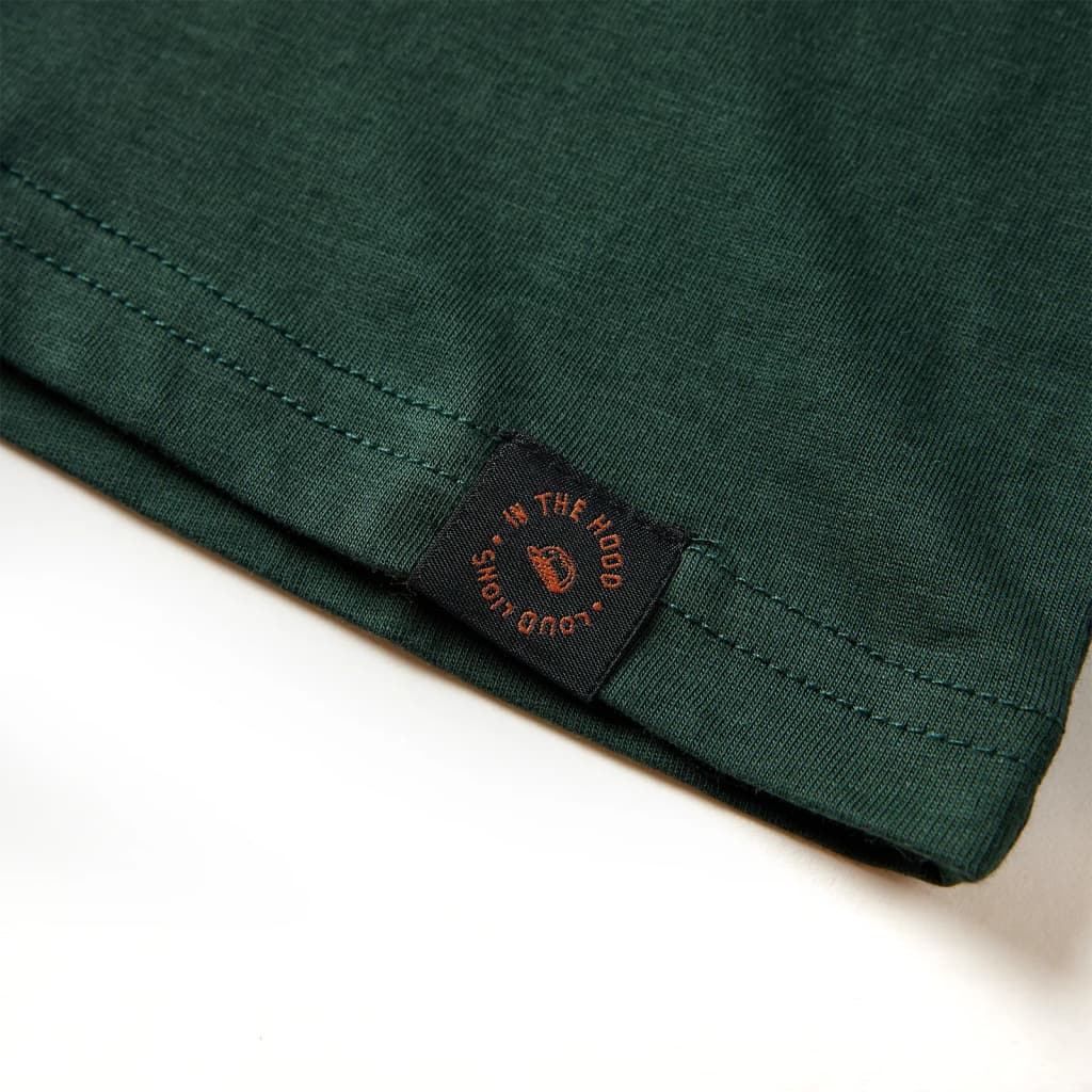 Kinder-Langarmshirt Dunkelgrün 92