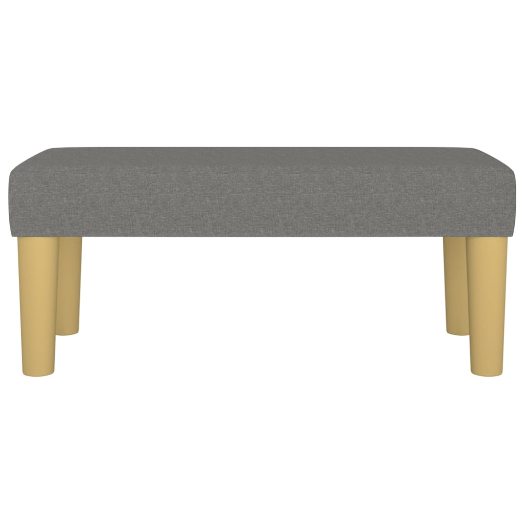 Sitzbank Hellgrau 70x30x30 cm Stoff