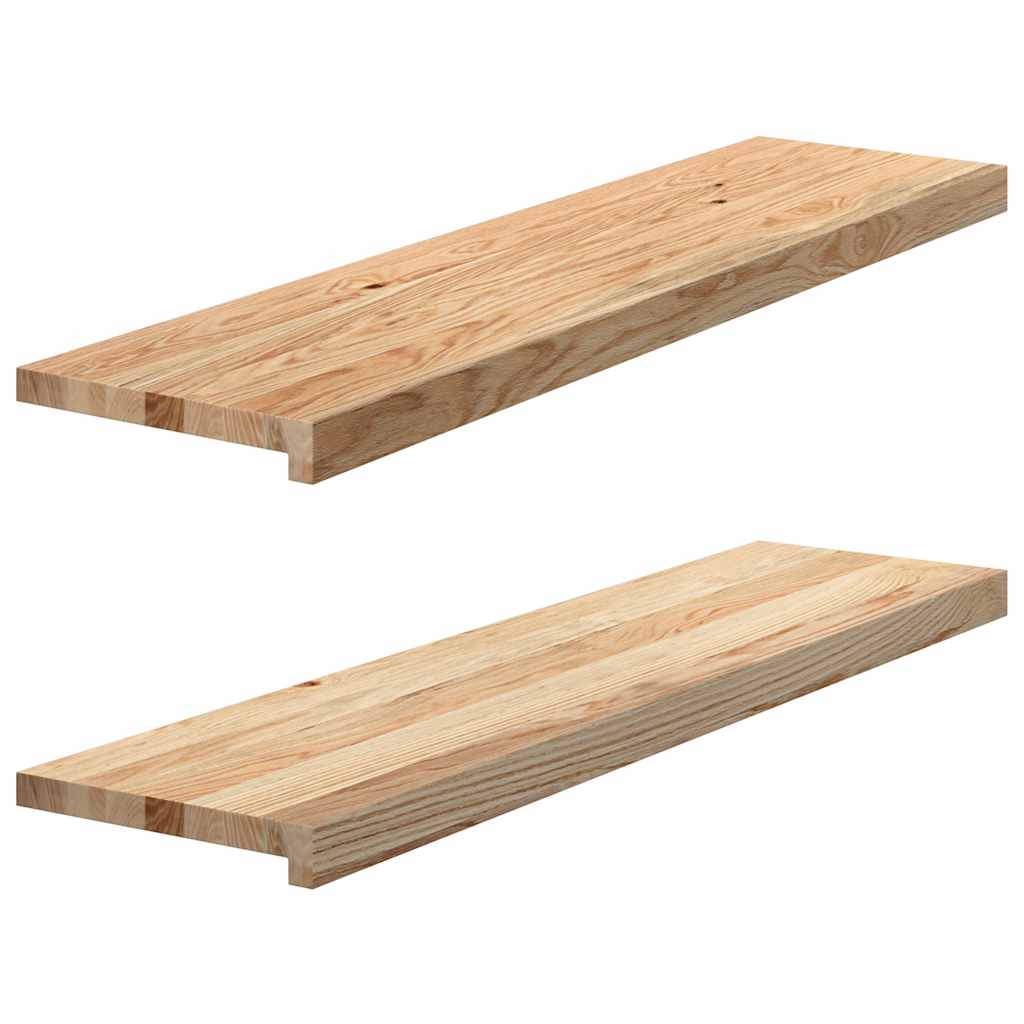 Treppenstufen 4 Stk. Unbehandelt 70x25x2 cm Massivholz Eiche