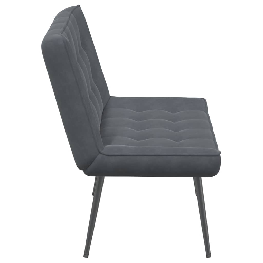 Sitzbank Hellgrau 110x74x84 cm Samt