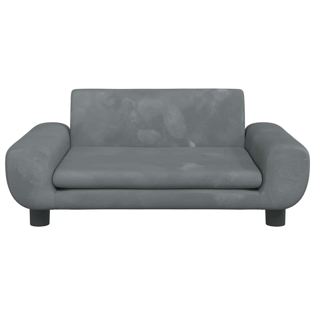 Kindersofa Blau 100x54x33 cm Samt