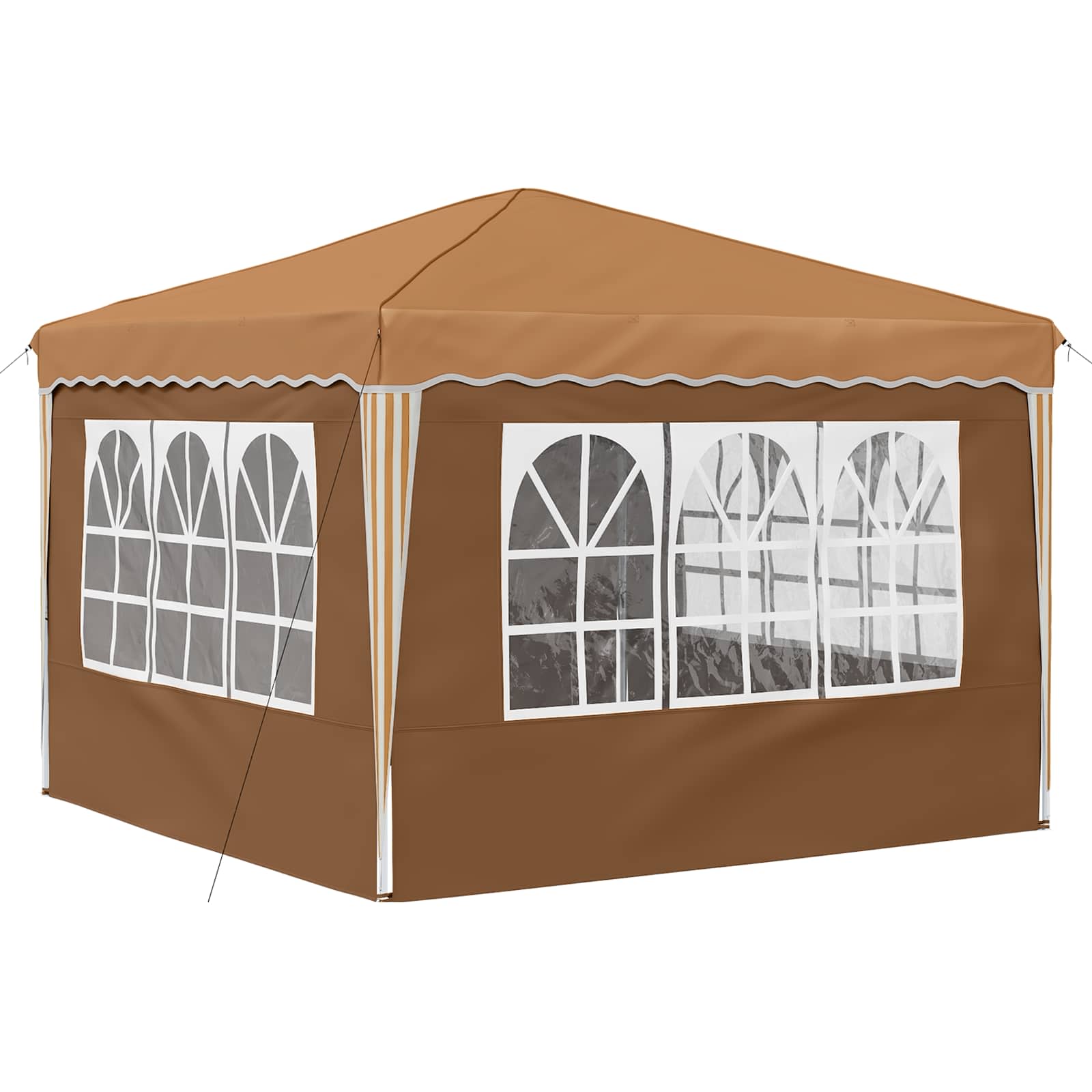 Pop-up Partyzelt 288 x 288 x 245 cm Creme Oxford-Stoff