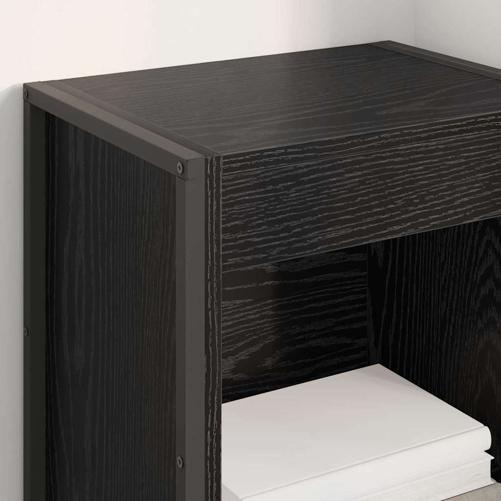 Bücherregal 2 pcs Schwarz Eichen-Optik 60 x 30 x 189,5 cm