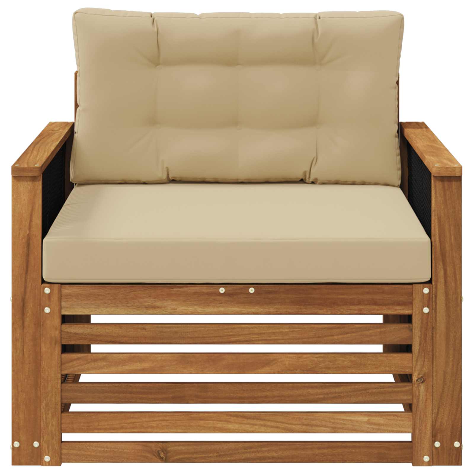 2 Stück Outdoor-Sofa Natur