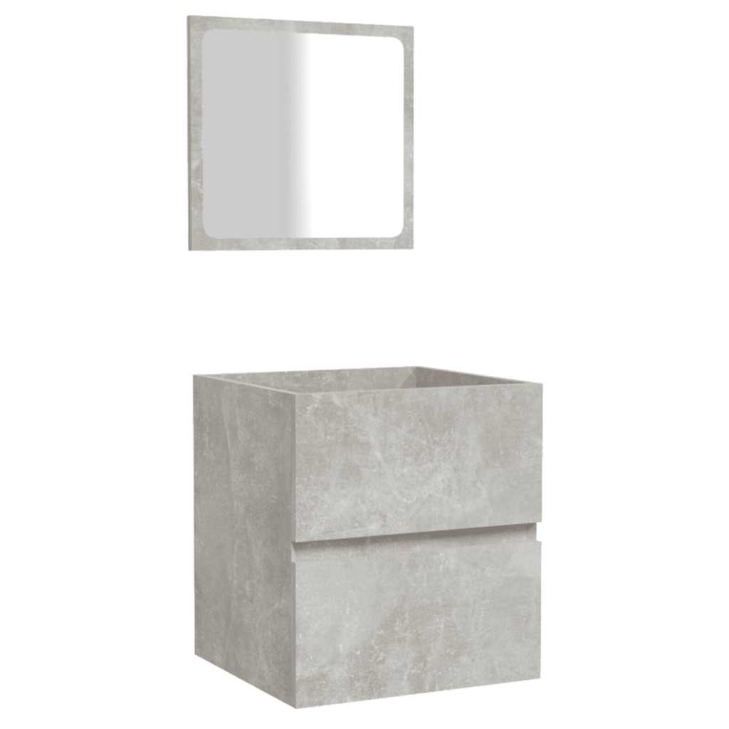 Badschrank mit Spiegel Weiß Holzwerkstoff