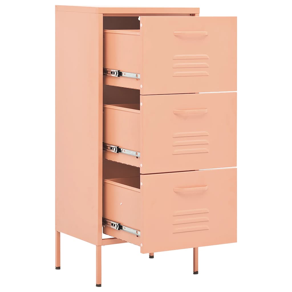Beistellschrank Olivgrün 42,5x35x101,5 cm Stahl