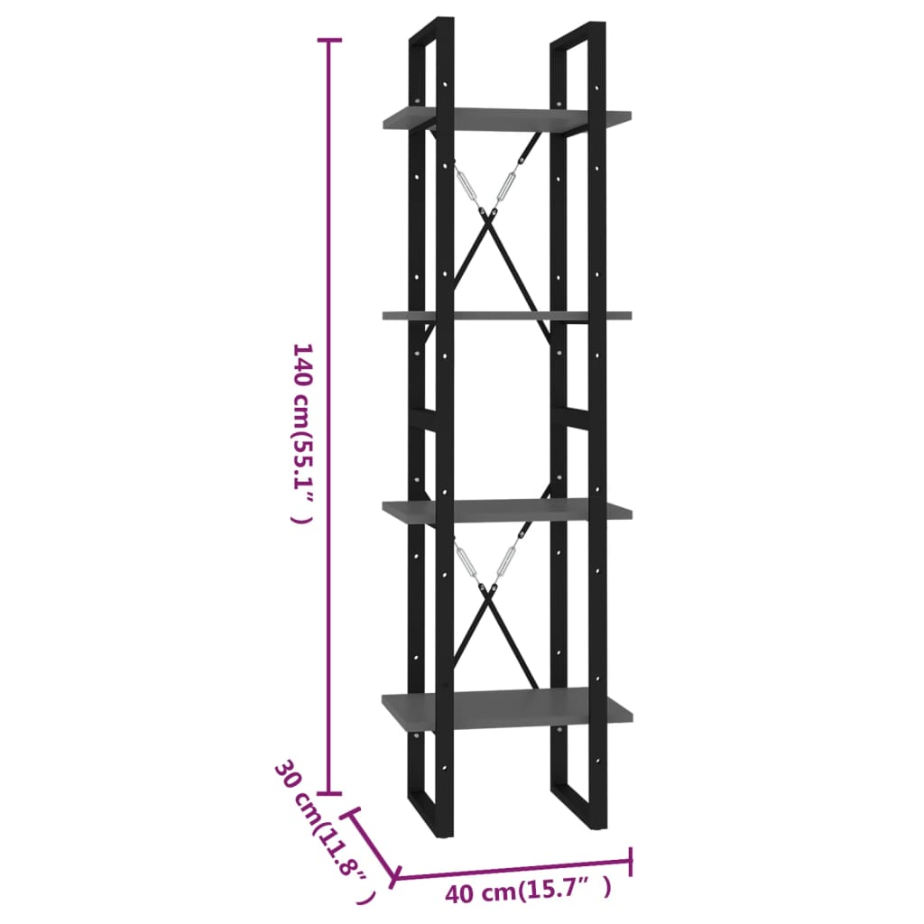 Bücherregal 2 Fächer Weiß 40x30x70 cm Holzwerkstoff