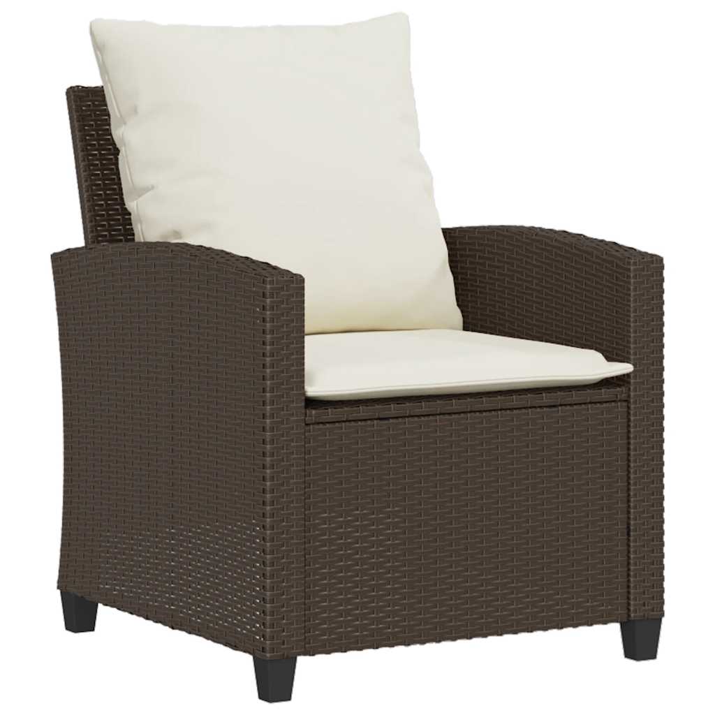 4-tlg. Garten-Sofagarnitur mit Kissen Schwarz Poly Rattan