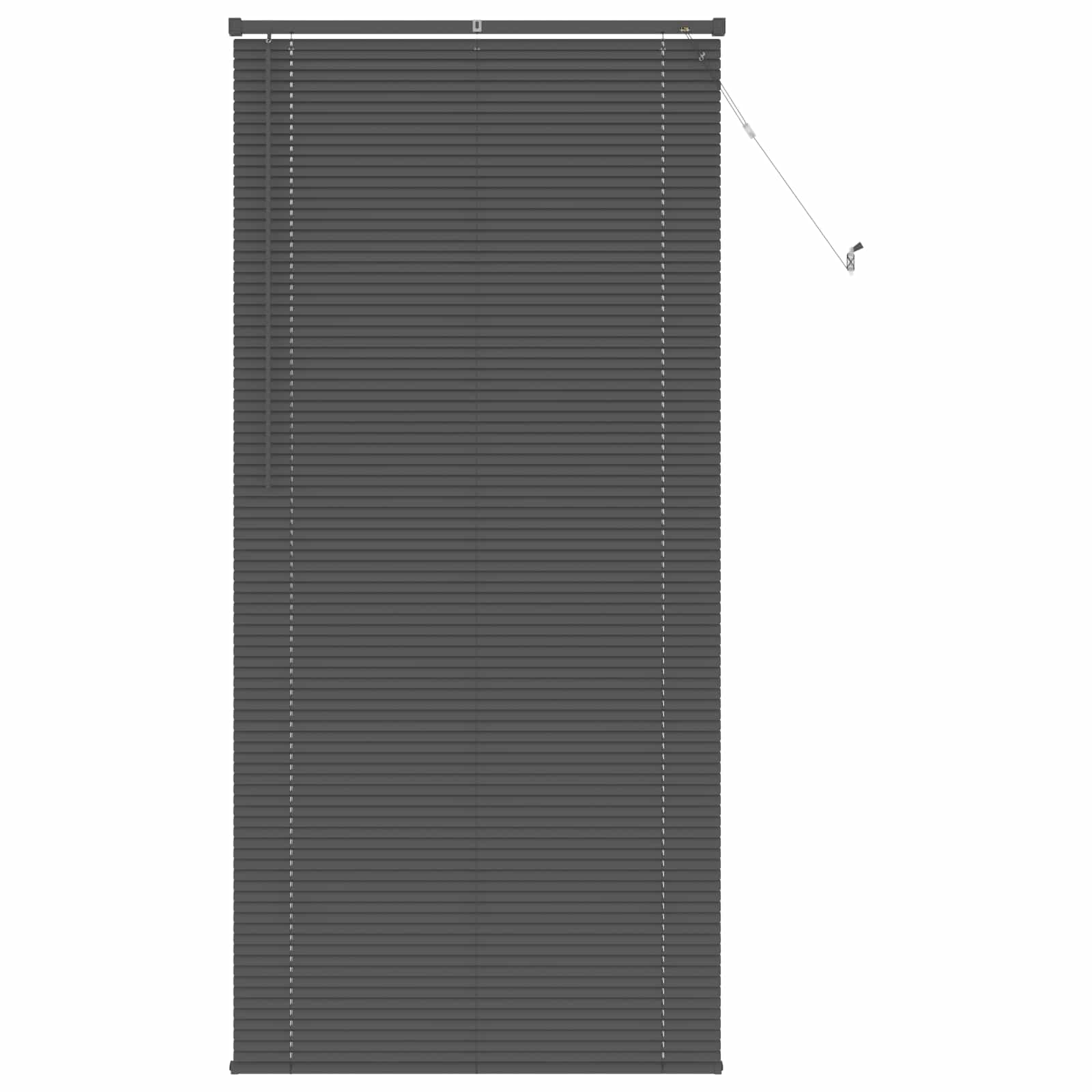 Jalousie Silber Grau 150 x 40 cm 25 mm PVC