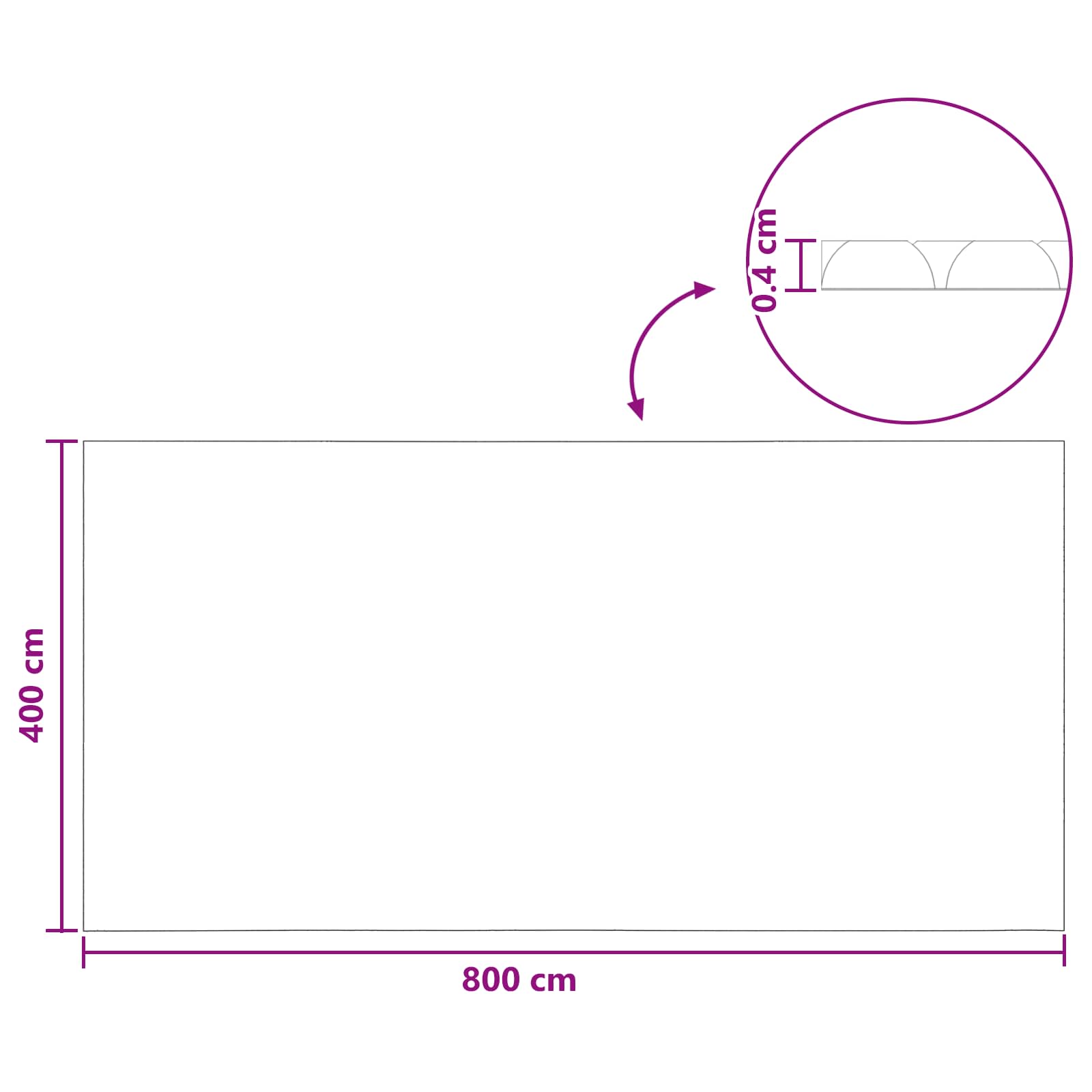 Solar Poolabdeckung 1000 x 500 cm 110 μm Quadratisch PE Schwarz