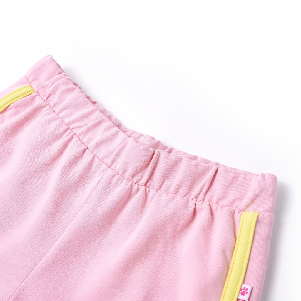 Kindershorts mit Besatz Knallrosa 128