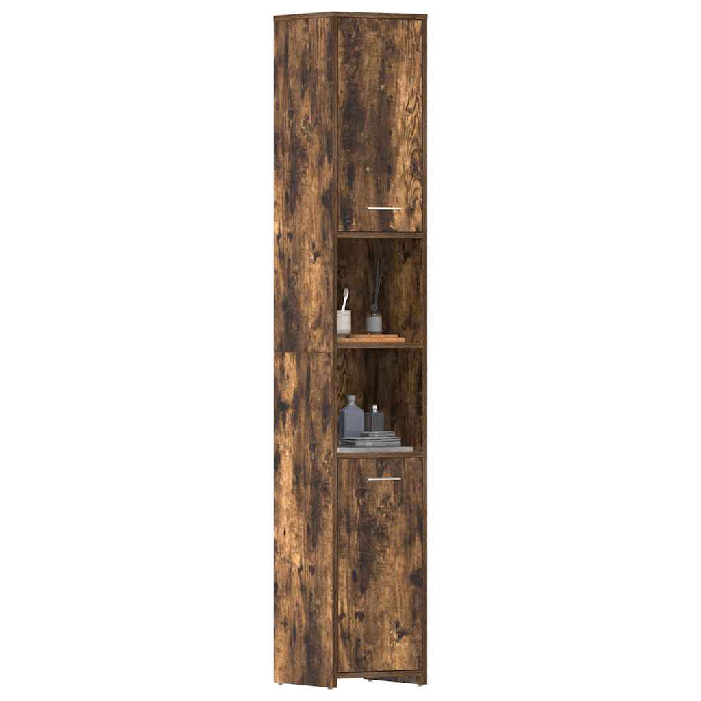 Badezimmerschrank Weiß 30x30x183,5 cm Holzwerkstoff