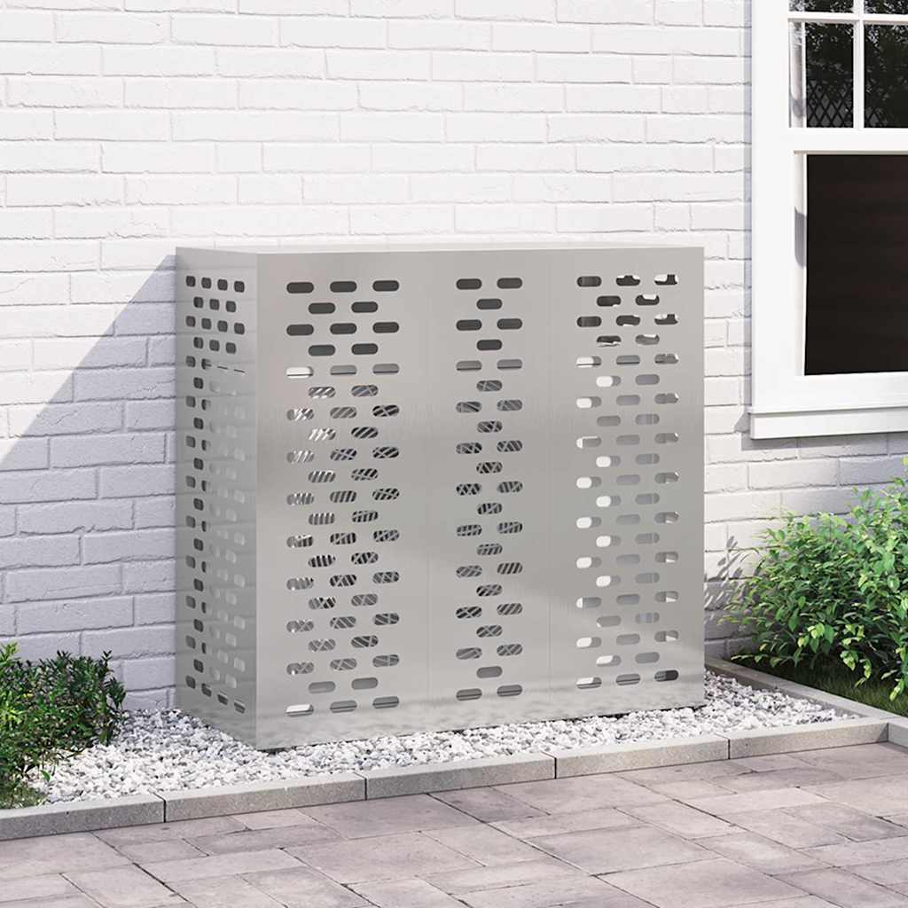 Klimaanlagenabdeckung Schwarz 90 x 40 x 60 cm Stahl