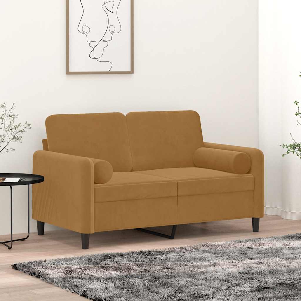 Zierkissen 2 Stk. Hellgrau Ø15x50 cm Samt