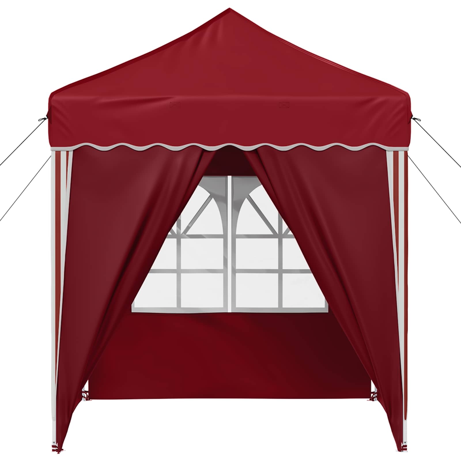 Pop-up Partyzelt 195 x 195 x 245 cm Creme Oxford-Stoff