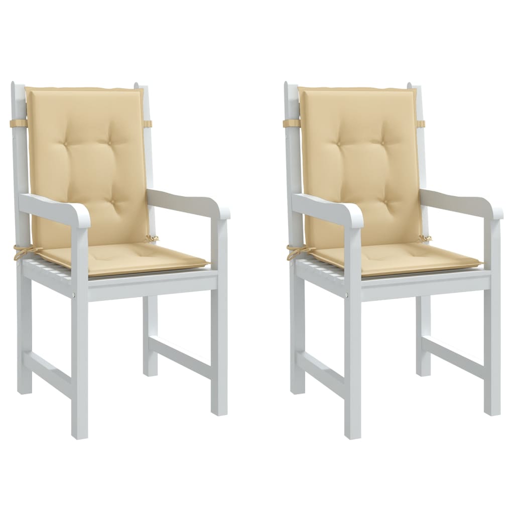 Niedriglehner-Auflagen 2 Stk Melange Anthrazit 100x50x7cm Stoff