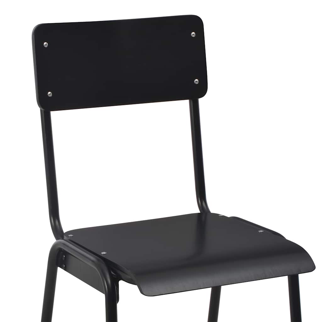 Barhocker 4 Stk. Massives Sperrholz Stahl