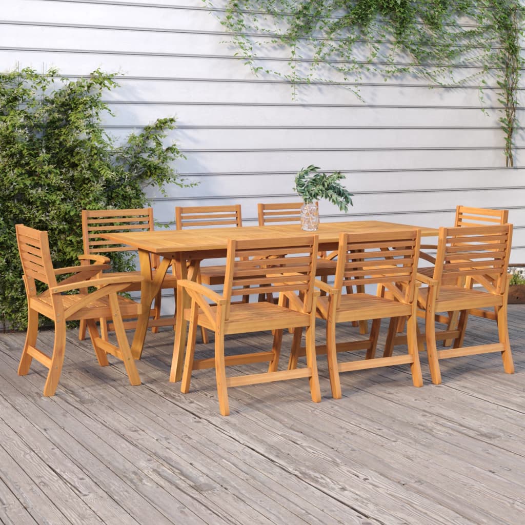 Gartentisch 85x85x75 cm Massivholz Akazie