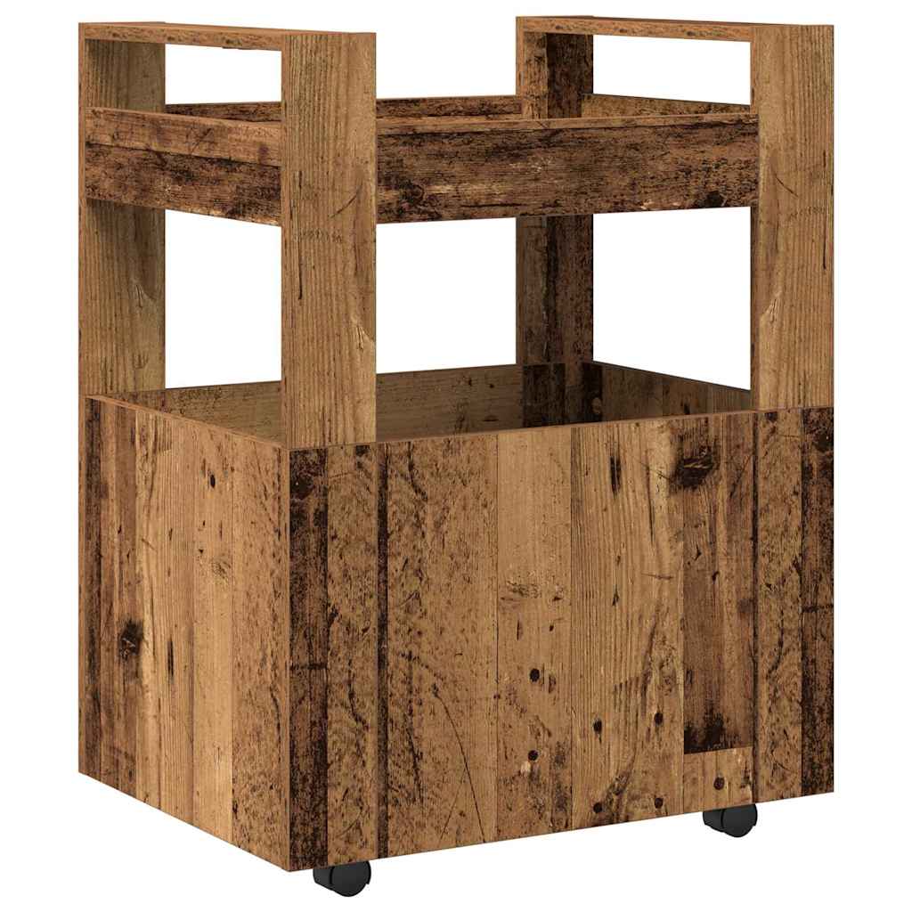 Küchenwagen Weiß 60x45x80 cm Holzwerkstoff