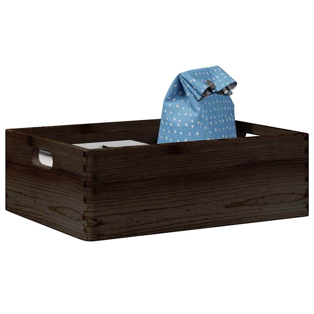 Holzkiste mit Deckel 40x30x13 cm Massivholz Kiefer