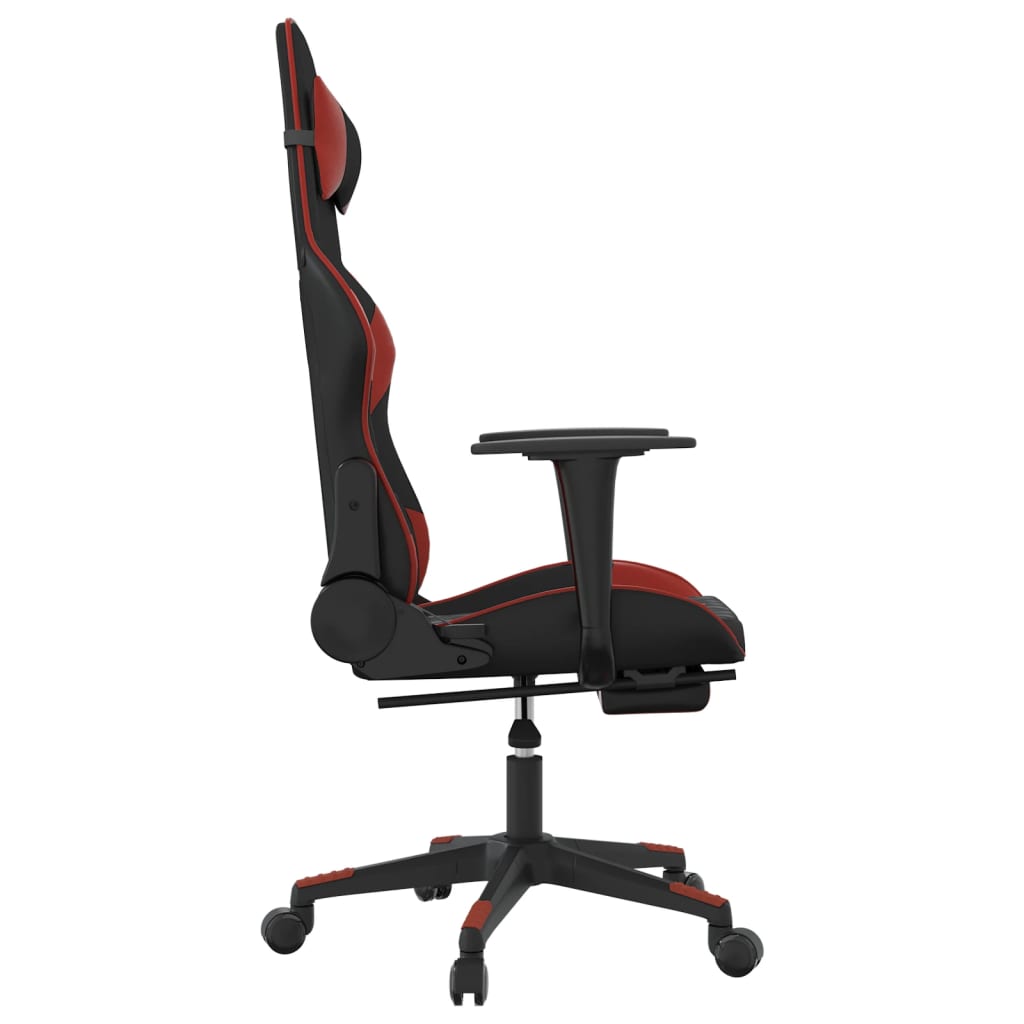 Gaming-Stuhl mit Massagefunktion Schwarz und Blau Kunstleder