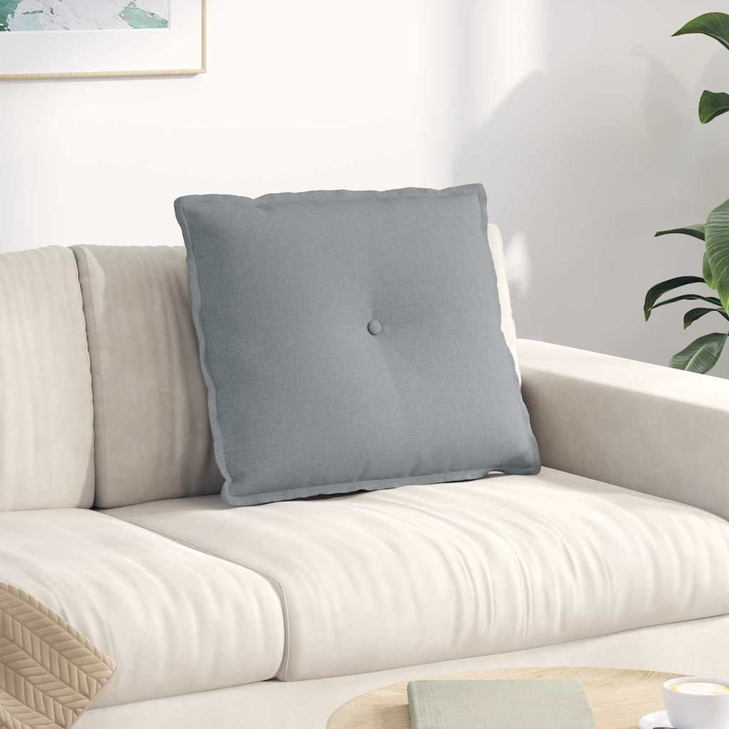Rückenkissen Hellgrau 50 x 19 x 45 cm Stoff