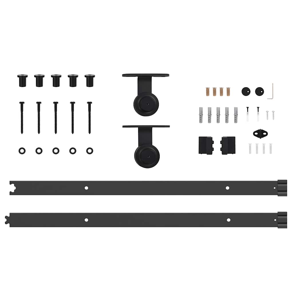 Schiebetürbeschlag-Set SKIEN 183 cm Stahl Schwarz