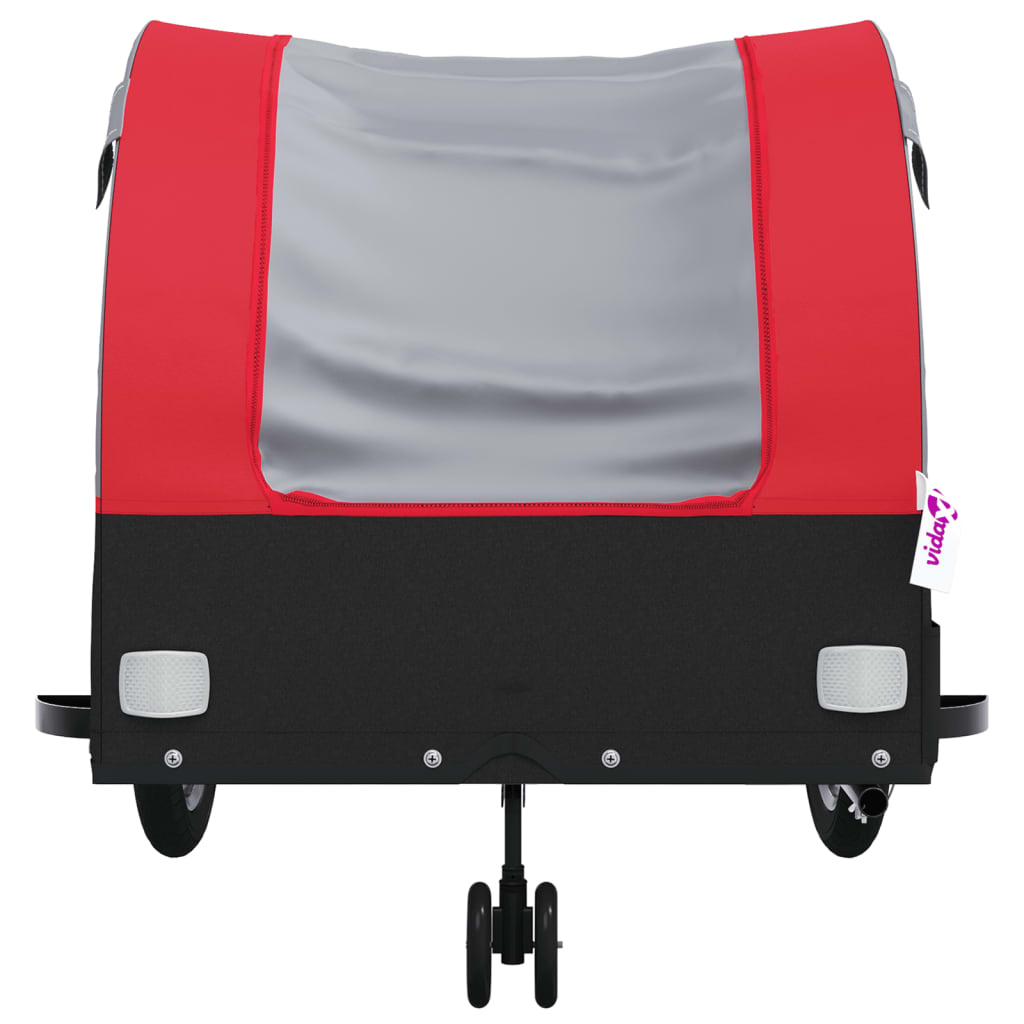 Fahrradanhänger Schwarz und Orange 30 kg Eisen