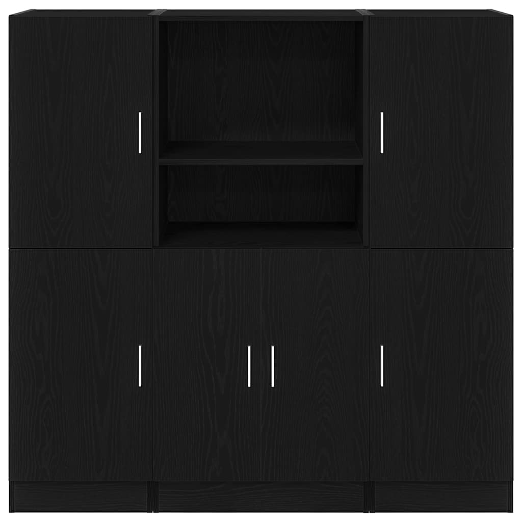 3-tlg. Küchenschrank-Set Weiß Holzwerkstoff