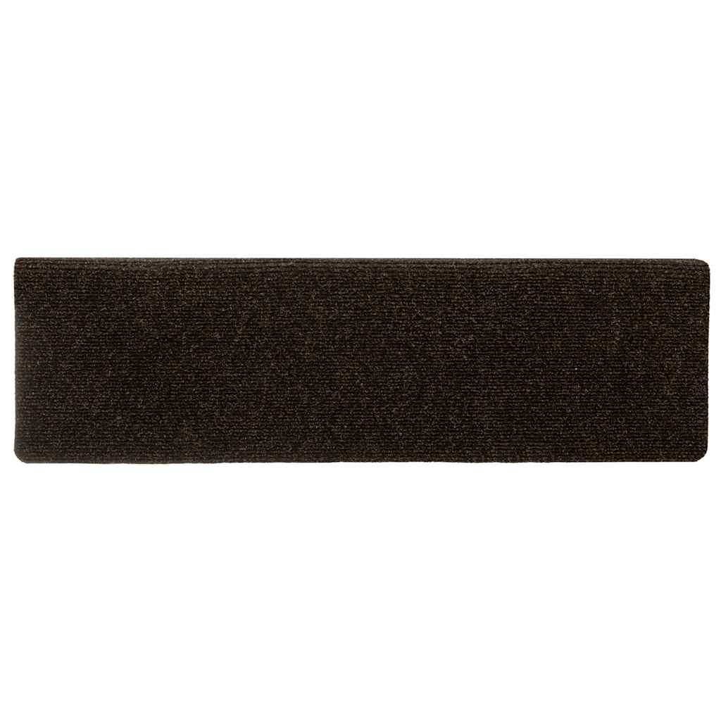 Stufenmatten Selbstklebend 15 Stk. 65x21x4 cm Hellbraun Rechteckiger Rand
