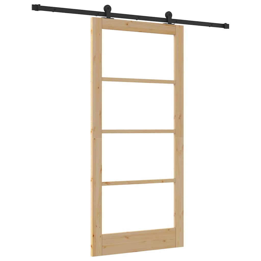 Schiebetür ORKDAL Natürlich und Schwarz 61 x 198,5 cm