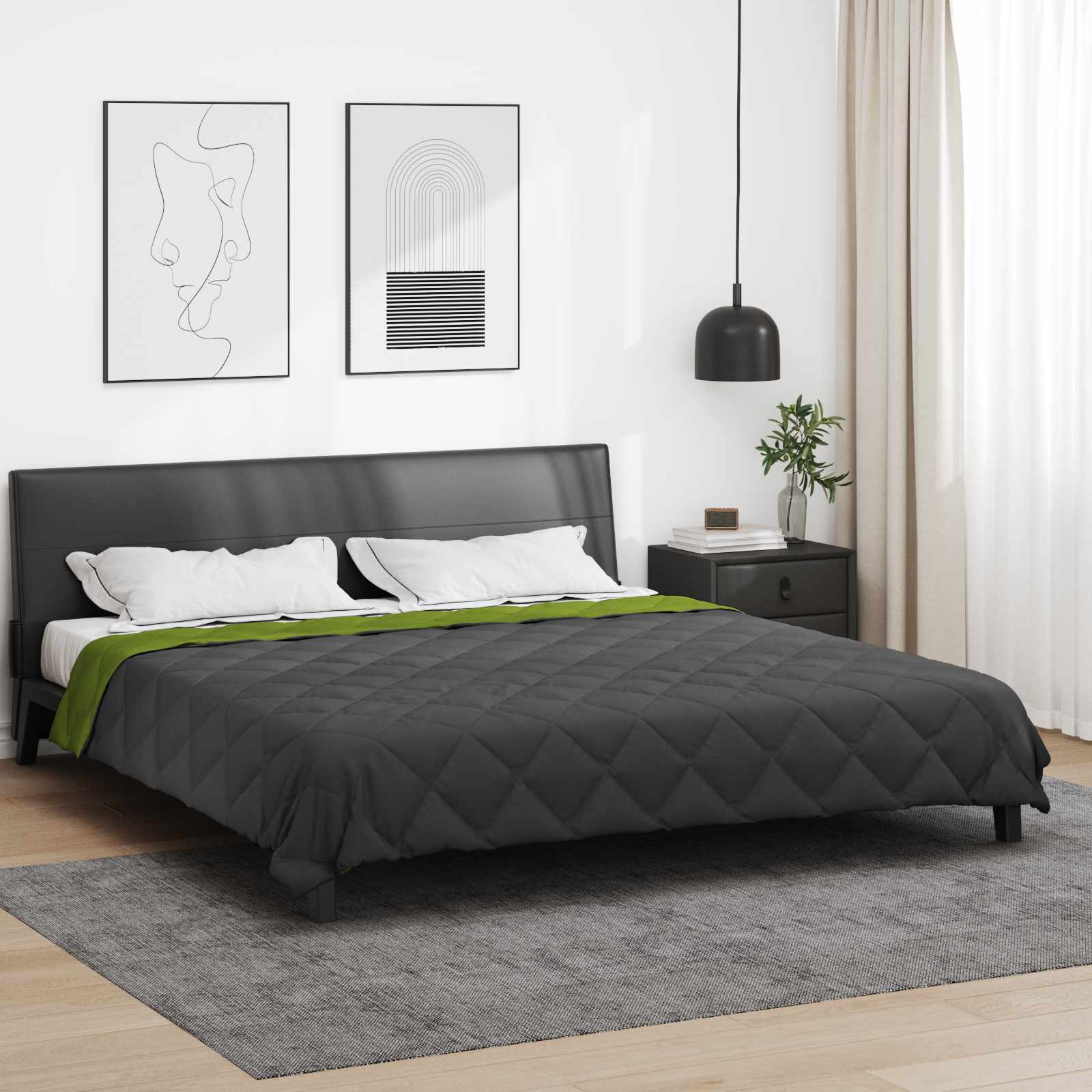 Sommerdecke Anthrazit 200 x 135 cm Mikrofaser