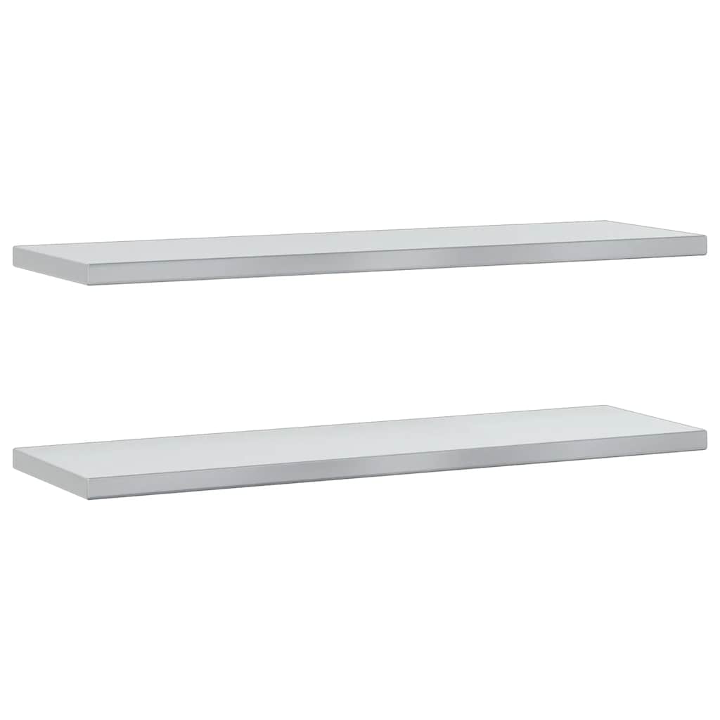 Wandregale 2 Stk. 100x40 cm Silbern Edelstahl