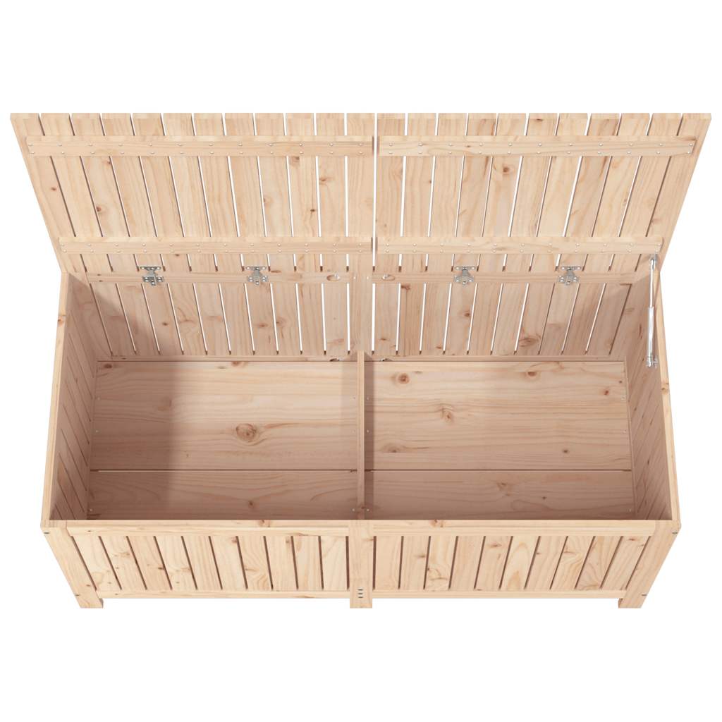 Gartentruhe Grau 76x42,5x54 cm Massivholz Kiefer