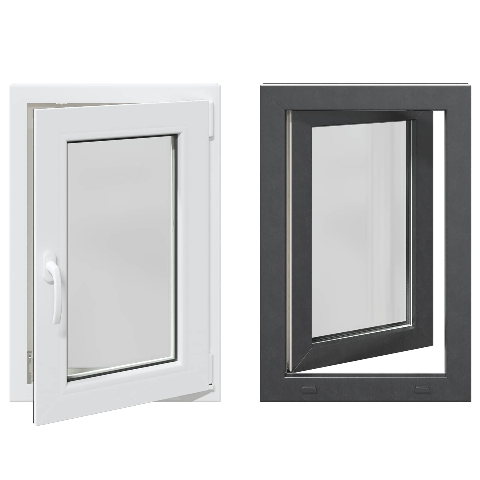 Kellerfenster RISOR 50 x 50 cm PVC und Glas Weiß