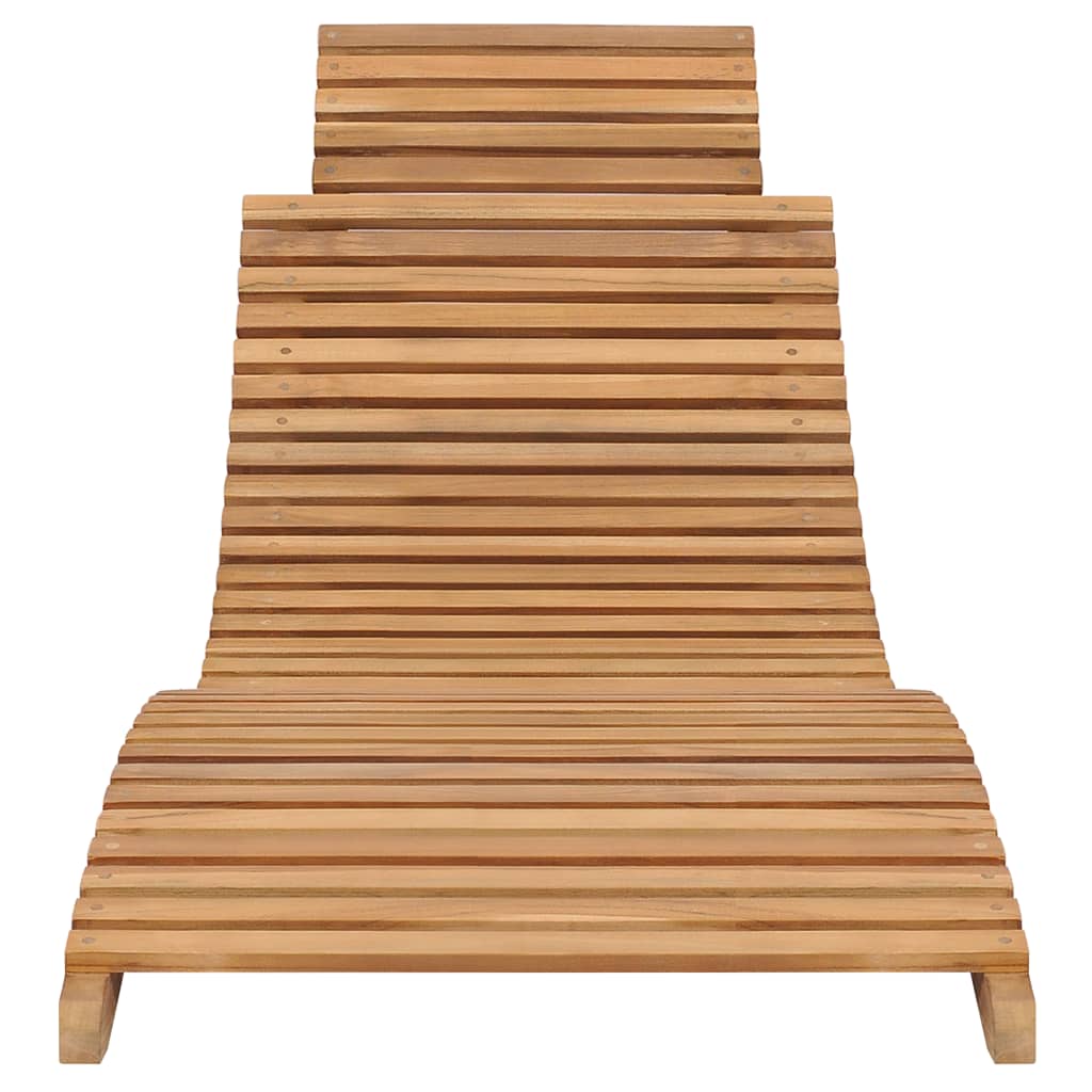 Sonnenliege Braun 198 x 55 x 58,5 cm Massivholz Teak