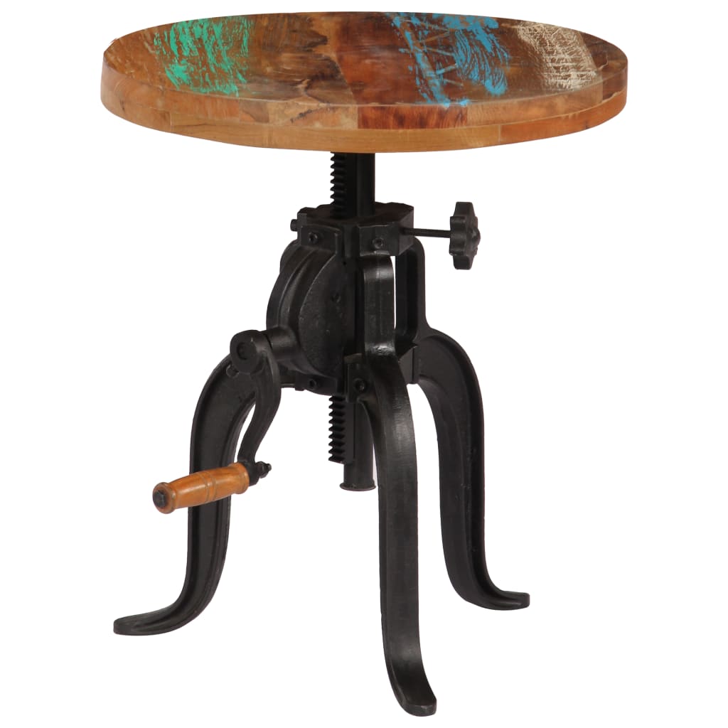 Beistelltisch 45 x (45-62) cm Massivholz Mango und Gusseisen