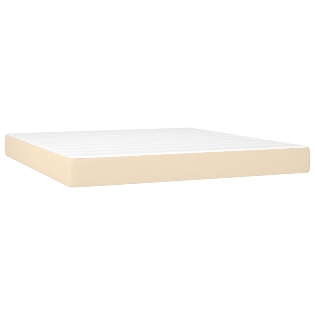 Taschenfederkernmatratze Mittel Hellgrau 80x200x20 cm Stoff