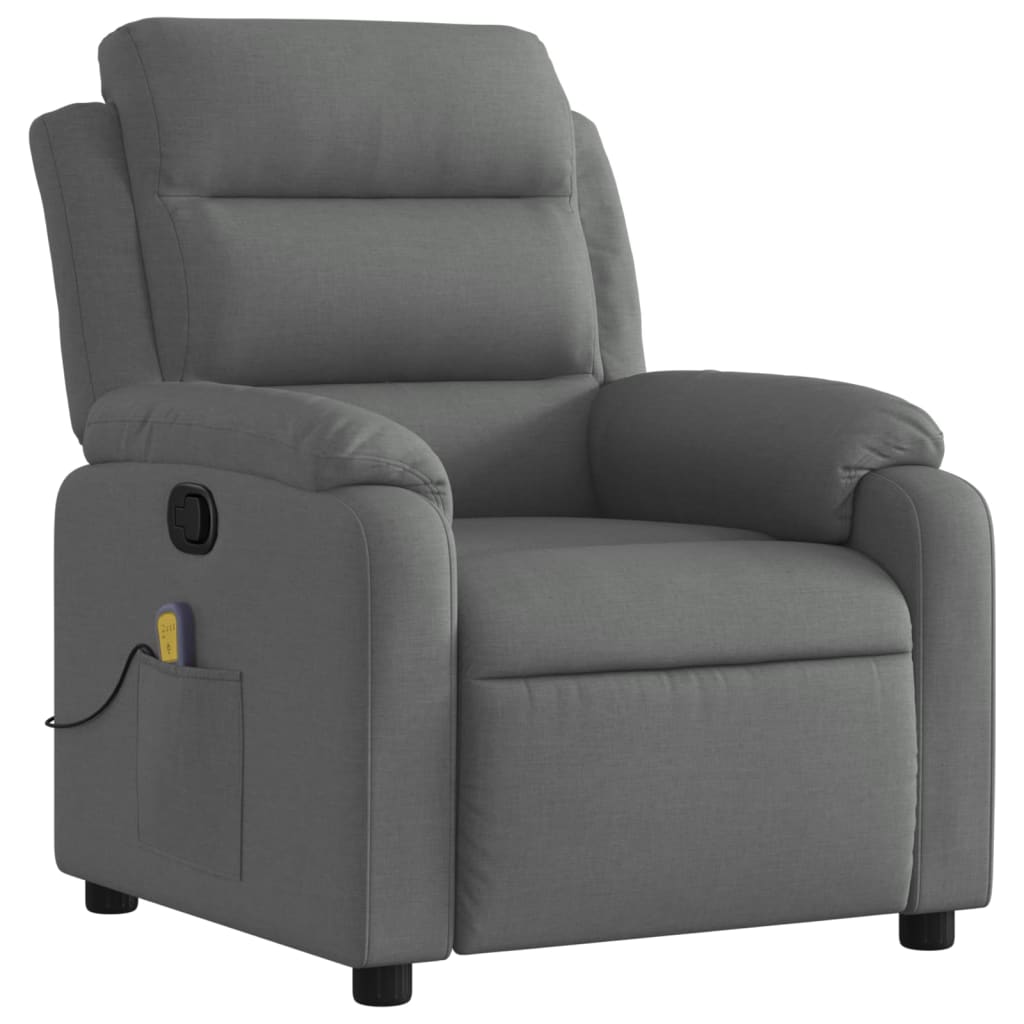 Massage-Relaxsessel, hellgrauer Stoff