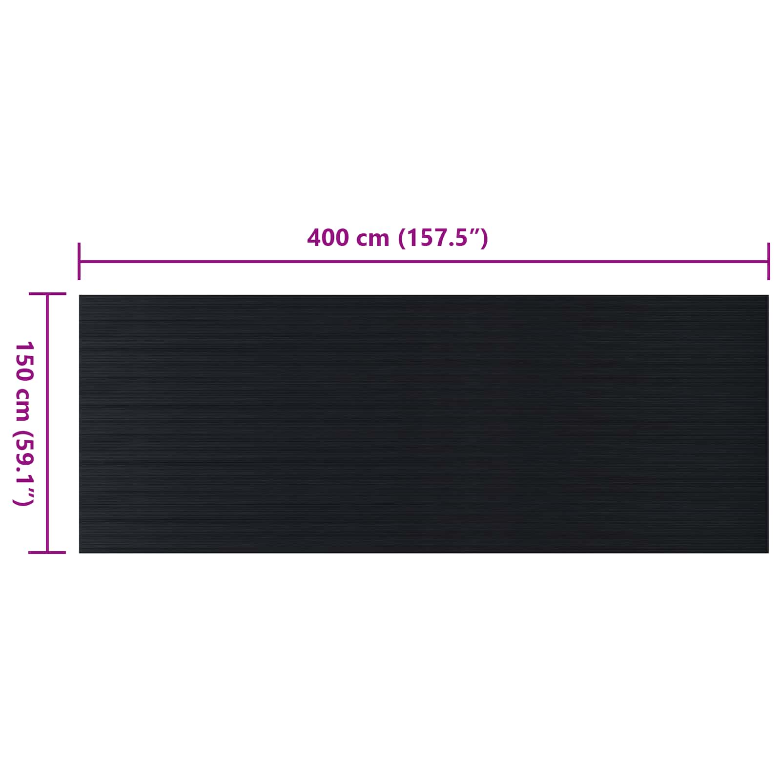 Bodenbelag Schwarz 1 x 2 m Gummi