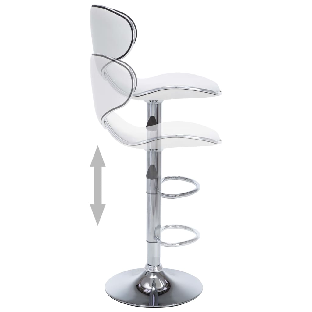 Barhocker 2 Stk. Rot Kunstleder
