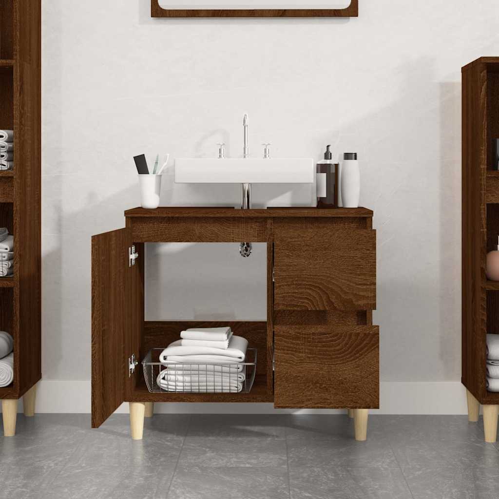 Badschrank Weiß 65x33x60 cm Holzwerkstoff