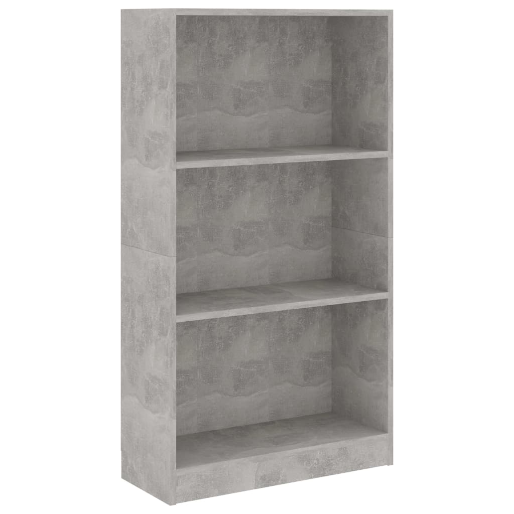 Bücherregal 3 Fächer Weiß 40x24x109 cm Holzwerkstoff