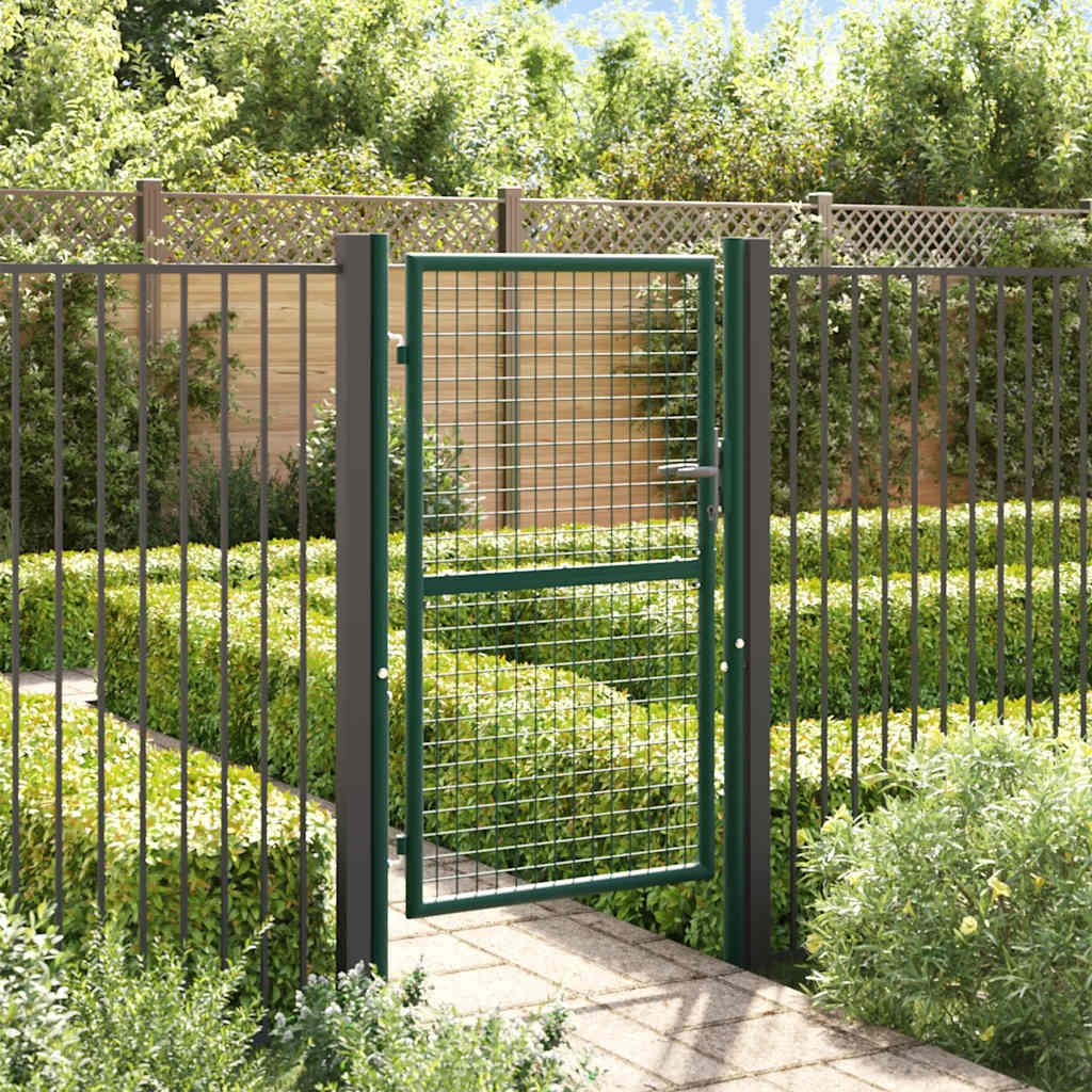 Zauntor Stahl 100x75 cm Grün