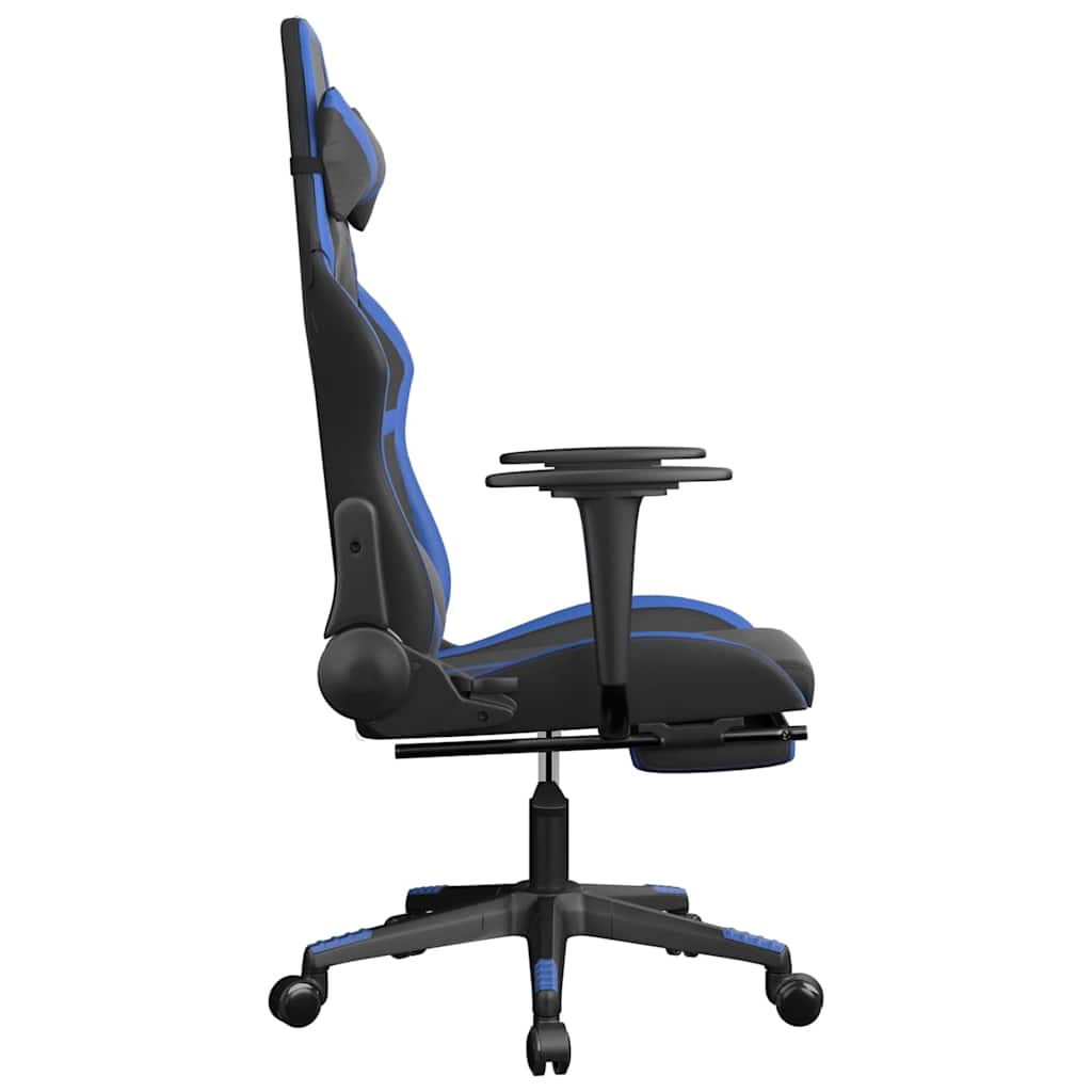 Gaming-Stuhl mit Massagefunktion Schwarz und Grün Kunstleder