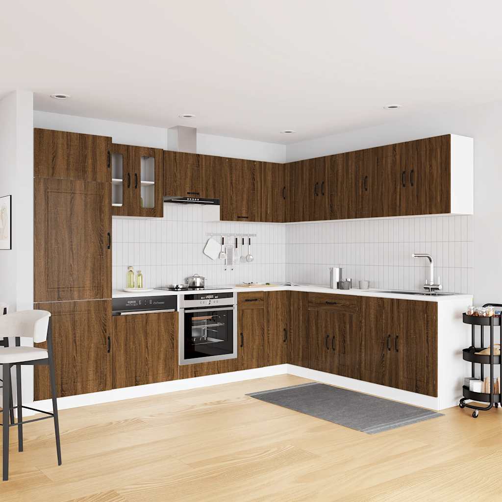 14-tlg. Küchenschrank-Set Kalmar Weiß Holzwerkstoff
