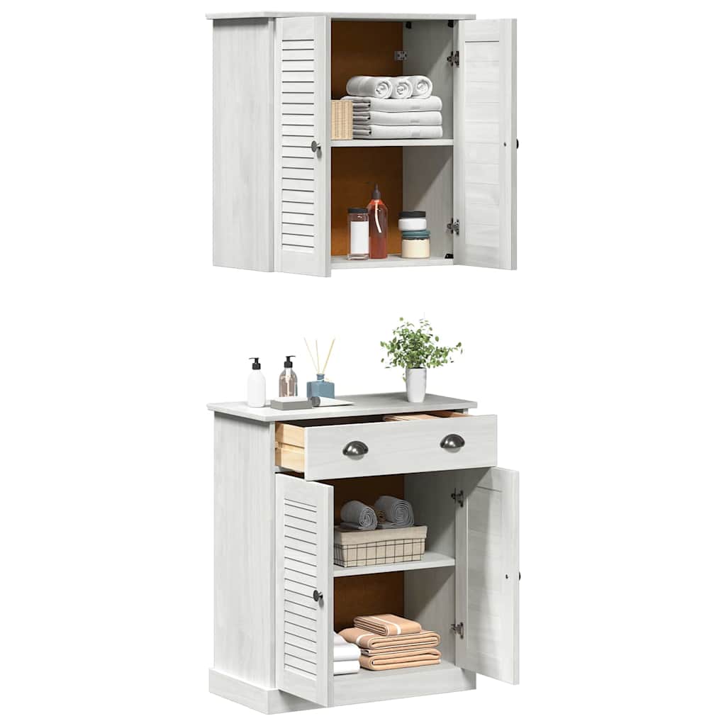 Badezimmermöbel-Set mit Regal VIGO 2 pcs Braun und Honigbraun