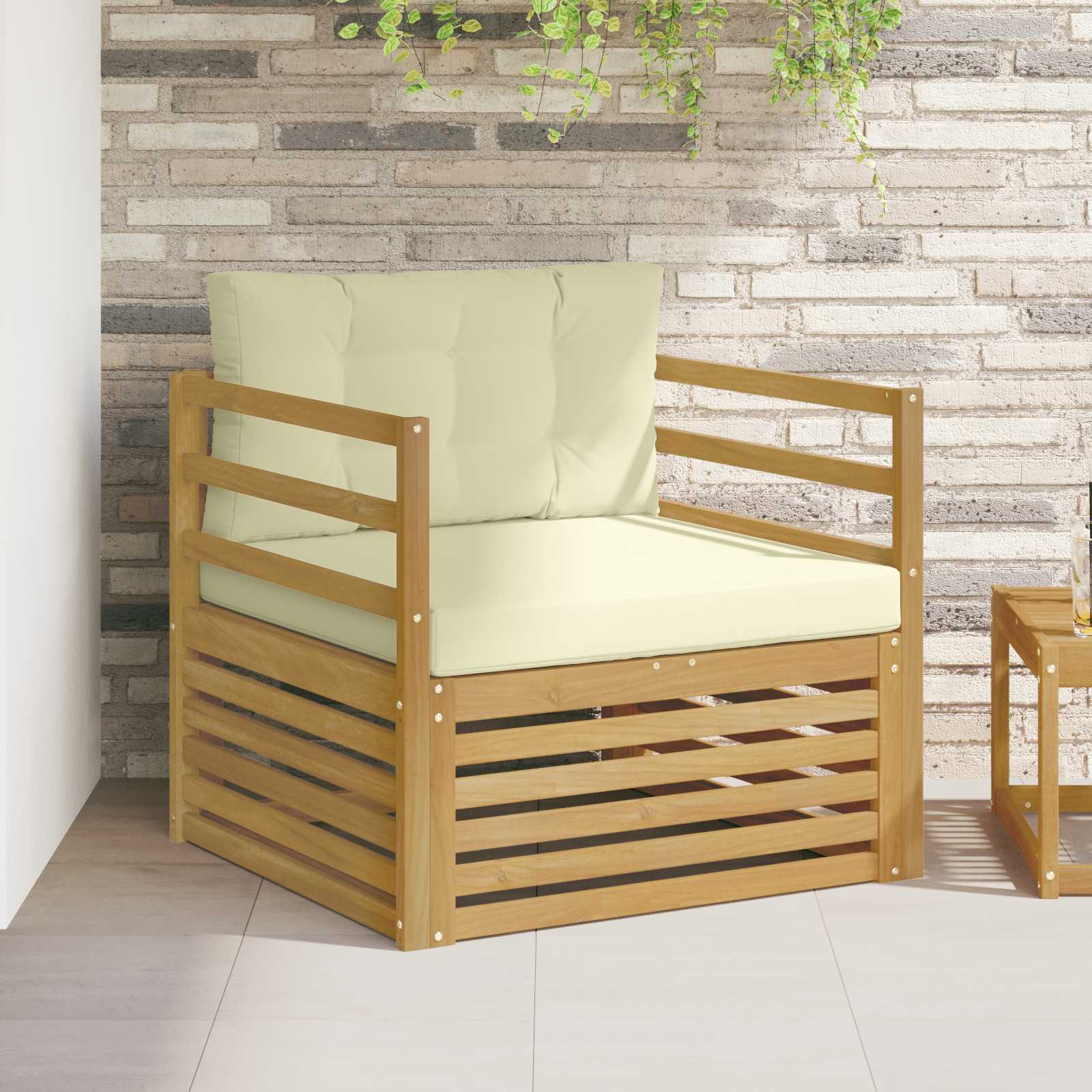 2 Stück Outdoor-Sofa Natur